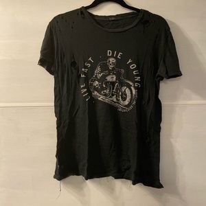 ‼️VINTAGE TEE‼️ OS, Live Fast Die Young